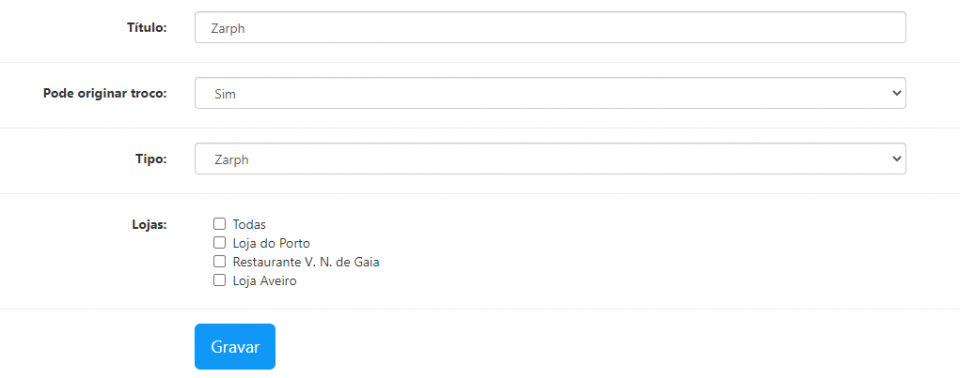 Adicionar pagamento Zarph