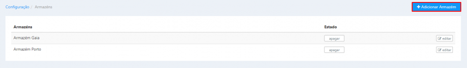 Criar Armazém - Passo 1