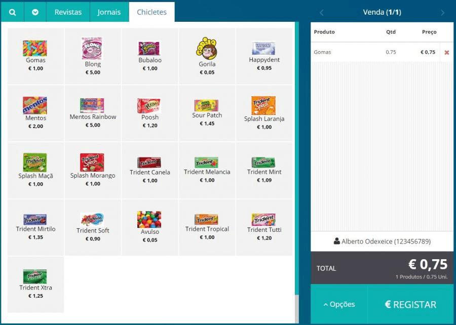 Utilização no POS - Passo 1