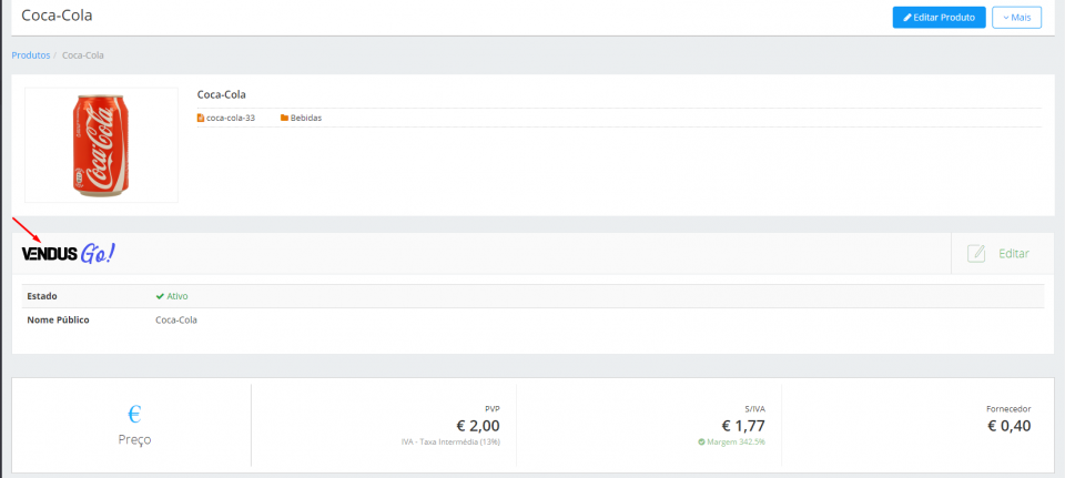 Editar Produto - Vendus GO