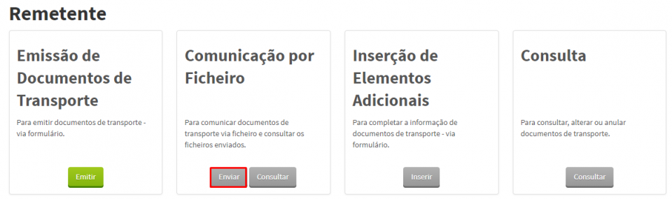 Enviar SAFT transporte no E-fatura