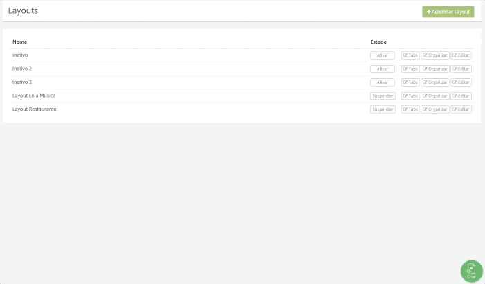 Layout Adicionar Categorias