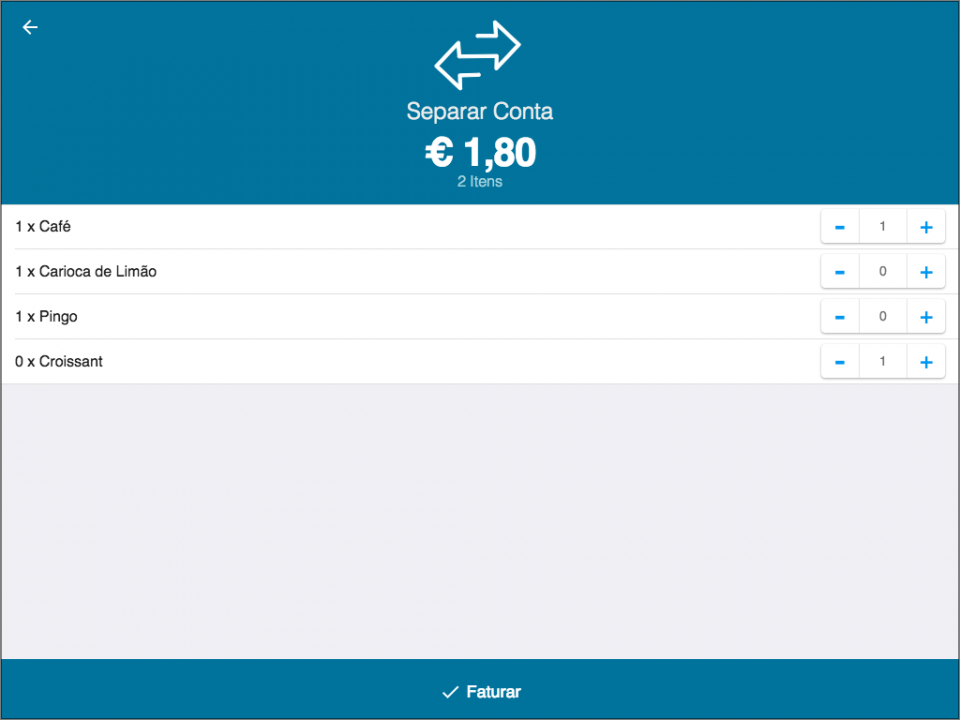Separar Conta - Passo 2