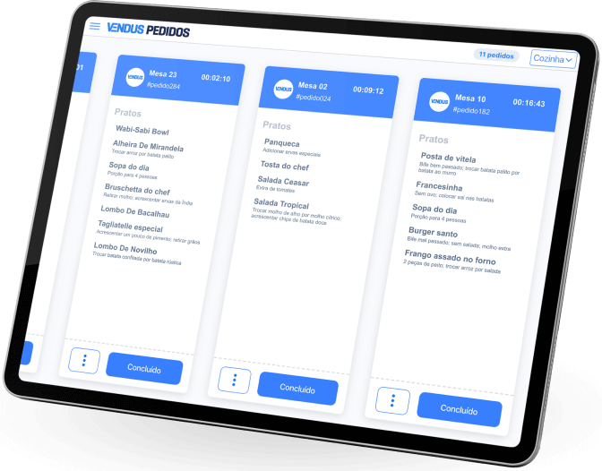Vendus Pedidos - Tablet