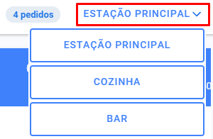 Vendus Pedidos - Mudar estação