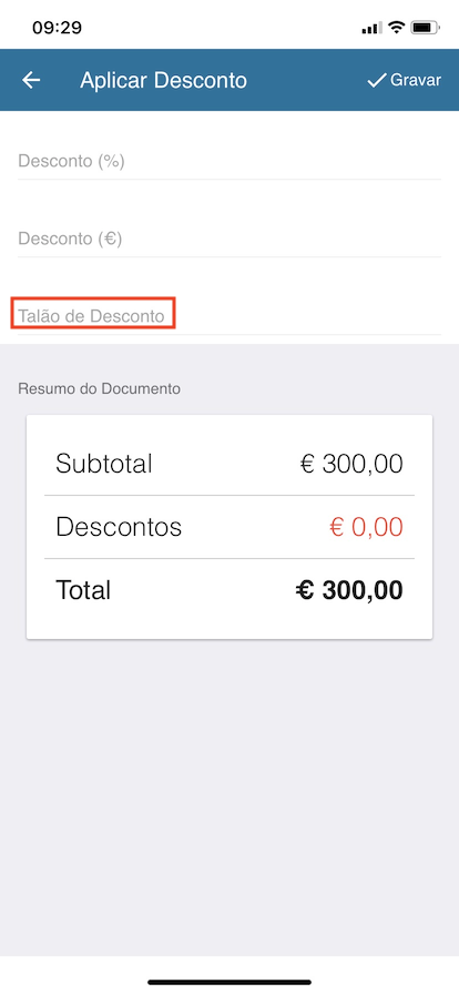 Utilizar Talão Aesconto na App